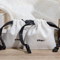 Recyclable Custom Cotton White Drawstring Bags Jewelry Pouches for Gifts Candle Pouch Custom Logo Screen Printing