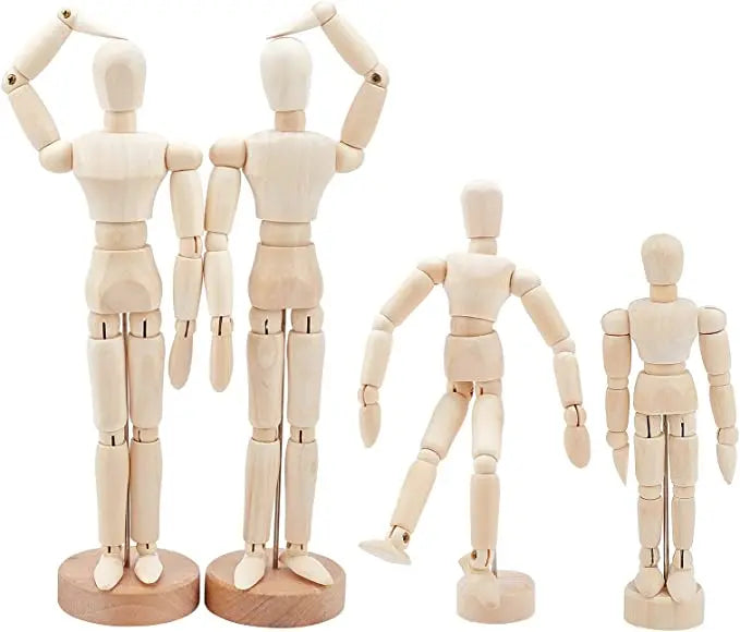 Tailai  Artist Drawing Manikin Articulated Mannequin with Base Body Perfect for Drawing the Human Figure.