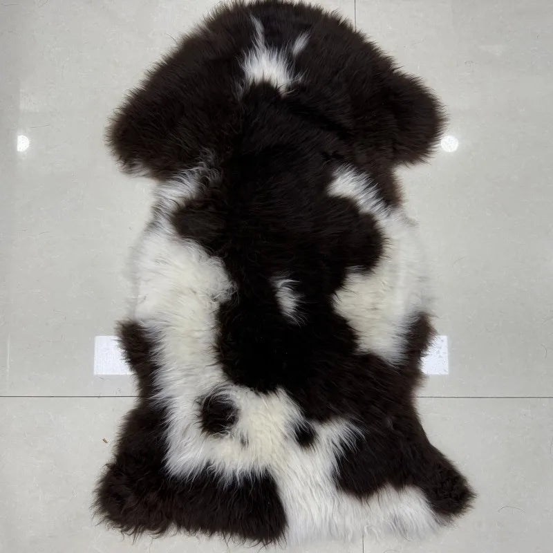 Sample Support Wholesale Shearling Sheepskin Throw Rug Sheepskin Carpet Animal Fur Area Rug Blanket Real Fur Rug for Living Room