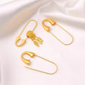 DIY Necklace Bracelet Jewelry Making Accessory Big Size 18K Gold Plated Matte Brass Safety Pin MegaBDM