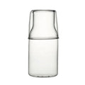 Madou 550Ml Bedside Water Carafe Set Nightstand Night Tumbler Glass with Cup Set Direct Drinking for Party Occasions