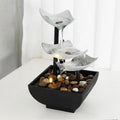 Indoor 3-tier  Mini Water Fountain Soothing Calming Relaxing Water Sound Portable Tabletop Waterfall Fountain