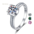 Factory Wholesale Trendy Oxhead Shape 1 Carat Vvs Pass Diamond Test Moissanite Rings With Gra Certificate for Women