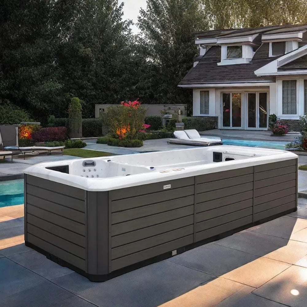 Sunrans Dual Zone Spa Pool Hydromassage Outdoor Hottub Swim Spa  Above Ground whirlpool Hydro Jets Swimming Pools