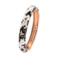 Daili Wholesale Vintage Black and White Enamel Color Bracelet Bangle for Girl Jewelry Bangle Custom Bangles