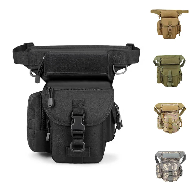 Wholesale Large Capacity Black Nylon Camera Waist Bag Men Outdoor Sport Tactical Drop Leg Bag