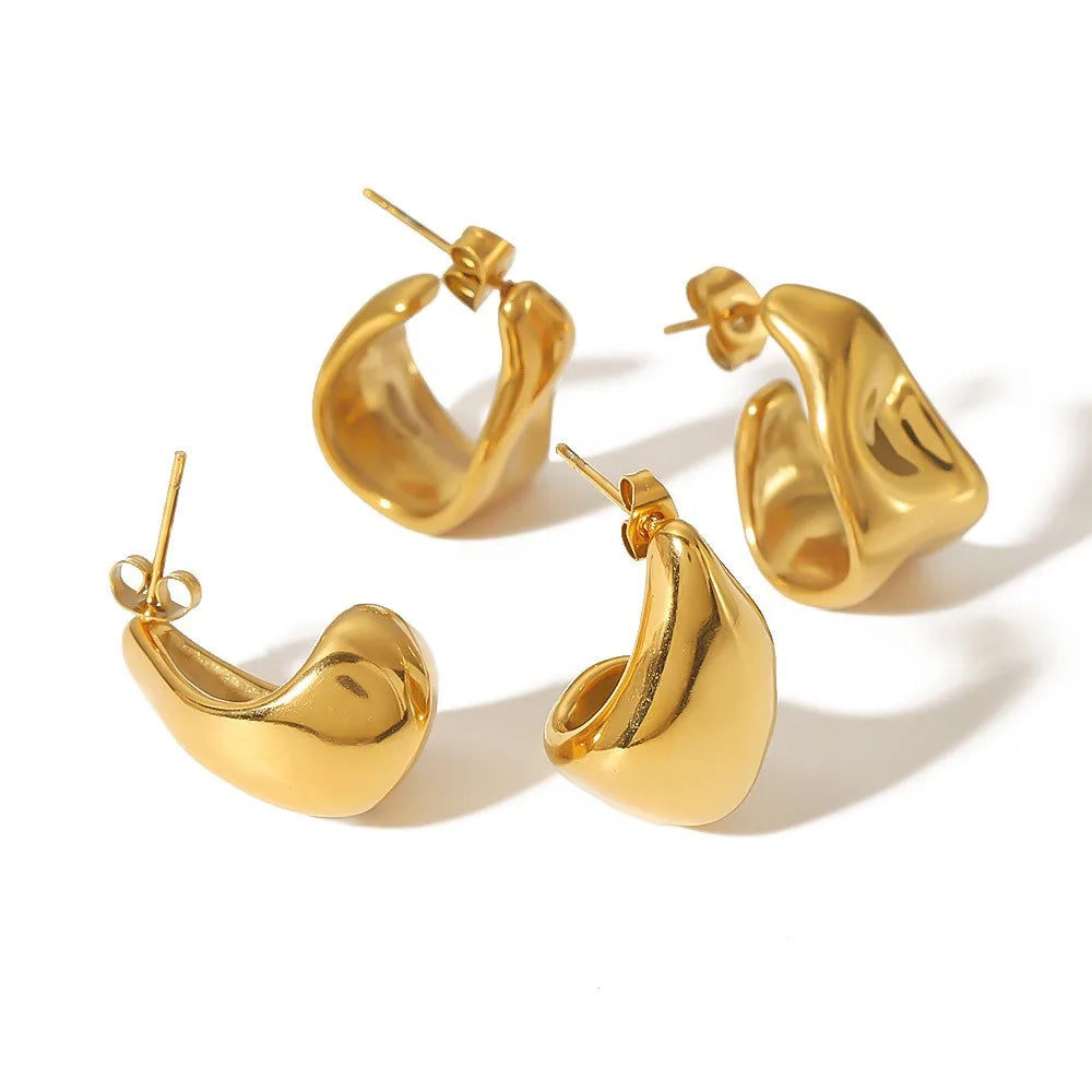 Nabest Fashion Jewelry Stud Earrings Irregular Alien Geometric Cc Earring Wholesale 18k Gold Plated for Women