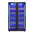 JINBAODIAN 2 Door Air Cooling Beverage Cooler Drink Refrigerator 110V/220V 2-8C R290 Refrigerant Customizable Capacity 1 Year
