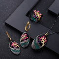 Abiding Natural Amethyst Fine Jewelry Set Women New Design 925 Sterling Silver Costume Jewelry Sets