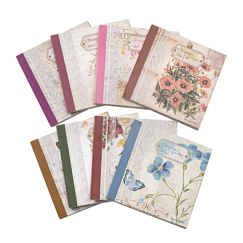 50pieces/pack  Material Paper Pursuing a Dream Garden Series Lace Collage Vintage Ornament Material Base Paper 8 Models