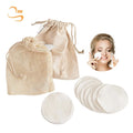 Eco-friendly 8cm Round Bamboo Facial Cleansing Pads Chemical Free Soft Reusable Remover Pads Cotton