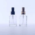 Customizable Colored Clear Glass Cosmetic Pump Bottle for Lotion Serum 15ml 30ml 60ml Skincare Empty Pump Glass Bottle