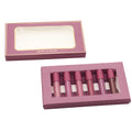 6pcs Private Label Custom Liquid Nude Vegan Matte Lipgloss Set for Women Long-Lasting and Waterproof for Lips Box Packaging
