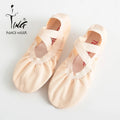 High Quality Professional Low Age Girls Pink Custom Ballet Shoe Customization Canvas Split Sole Flats Dance Ballet Shoe