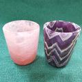 Wholesale Natural Crystal Stone Rose Quartz and Dream Amethyst Tea Cup for Gift