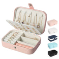 Wholesale Small Travel Jewelry Case Organizer Portable Jewelry Storage Box with Earrings Holder Board for Rings Necklaces