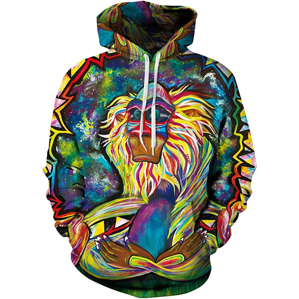 Fitspi Wholesale 3d Printed Mens Hoodie Pullover Sweatshirt Stock Dropshipping for Wish Ebay Shopify