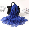 100% Georgette Polyester Silk Digital Printing Light Weight Scarves Red Yellow Blue Multi Colors Solid Design Women Hijab Scarf
