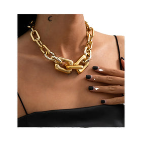 2024 New Style Good Price Thick Chunky Paper Clip Chain Necklace for Women