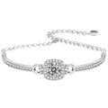 1 Carat Moissanite Square Bag Bracelet 925 Sterling Silver Stylish Elegant Noble Luxury Perfect Birthday Gift for Girlfriend
