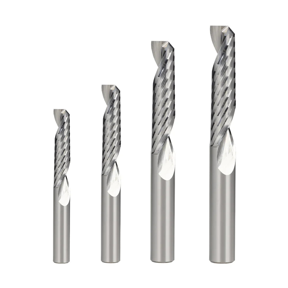 Tungsten Carbide End Mill Tool One Flute Spiral Cutter for CNC Mode Tin 8mm/6mm Single Flute Milling Cutter for Wood Use OEM