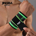 JINGBA Custom Elastic Spandex Compression Wrist Brace Wrap Gym Nylon Wrist Wrap for Wrist Joint Protection Badminton Fitness