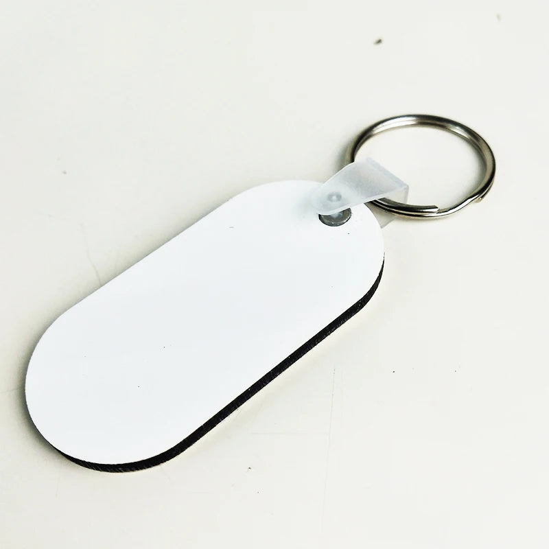 Rectangle  Tear Drop Keychai New Items Sublimation MDF Keychain Blank Key Rings