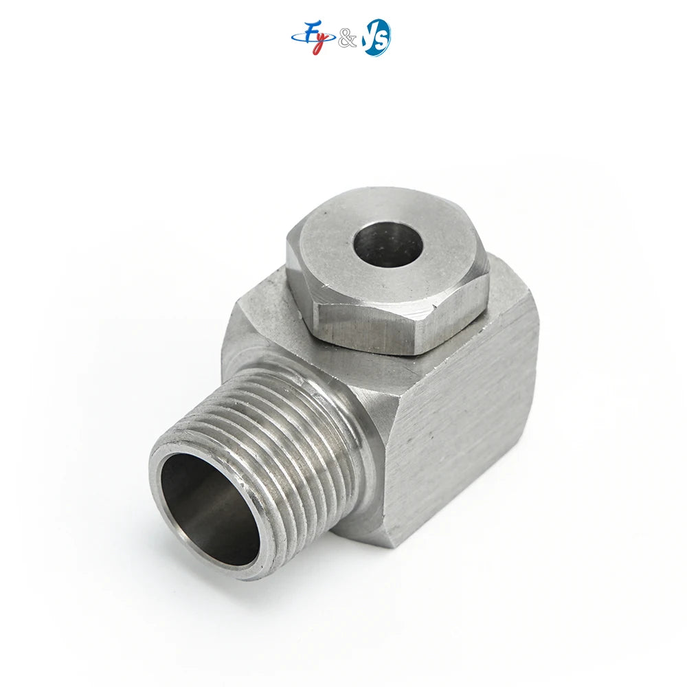 1/4  WhirlJet B Series Angle-type Hollow Cone NozzleDefoaming Nozzle 60 Degree SS304 B Corner Type Tangential Nozzle
