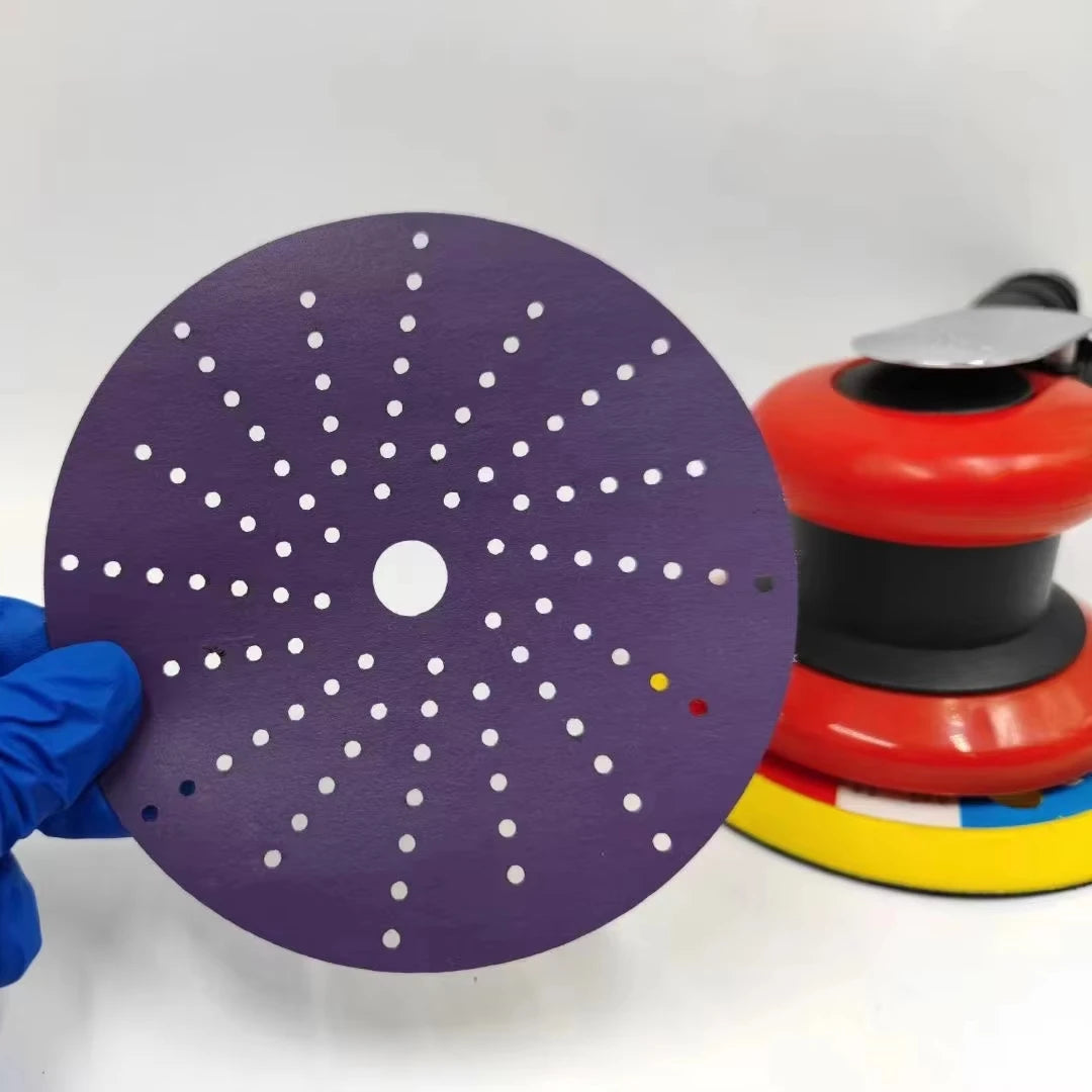 Self Adhesive Purple Ceramic Sandpaper Sanding Disc 150mm for Dry Wall