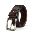 Customizable Men's Classic 1.57 Inch Wide Genuine Leather Jean Belt with Alloy for Buckle Cow Hide Material