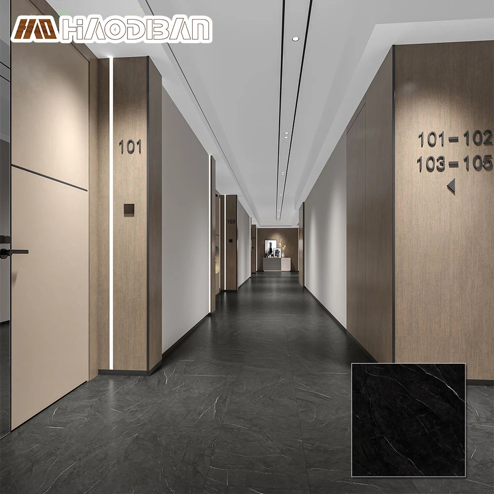 Anti-Slip Click Lock Marble Look SPC Flooring Vinyl Flooring Glue Down Marble Look PVC Tiles for Hotel
