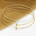 Wholesale Stocked Large Qty in Stock Screw Ball Ends Stainless Steel Barbed Wire Choker Necklace
