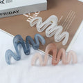 New Wave 11cm Large Simple Hairpin Plastic Matte Hair Claw with Gradient Color Semi-Transparent Fashion Hairclip for Daily Use