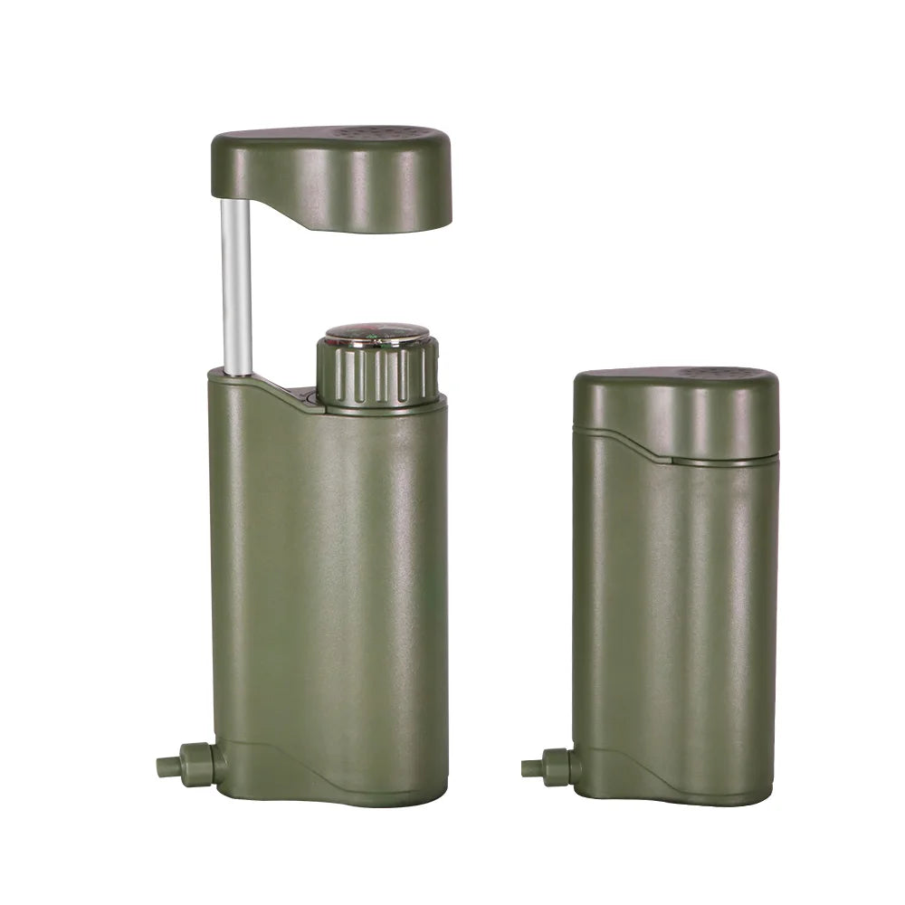 Portable Water Filter Straw Hiking Camping Emergency Survival Drinking Water Purifier Pump Gear
