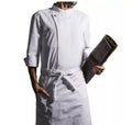 Professional Unisex Summer Twill Crossover Collar Chef Jacket Half Sleeves Washable Polyester/Cotton Restaurant Hotel Kitchen