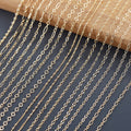 C227 3m/lot Diy Chain18k Gold Platedcopperpass REACHnickel Freebracelet Necklacejewelry Making Finding