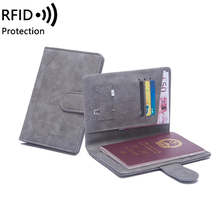 2025 New Designer Eco Passport Covers Buckle Travel Family Passport Organizer Pu Leather Passport Holder