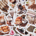 30pcs/box Stickers Peninsula Cafe Coffee Theme Handbook DIY Stickers