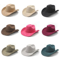 Landfond New Western Cowboy Hats Fashion Blank Wide Brim Wholesale Fedora Cowboy Hats
