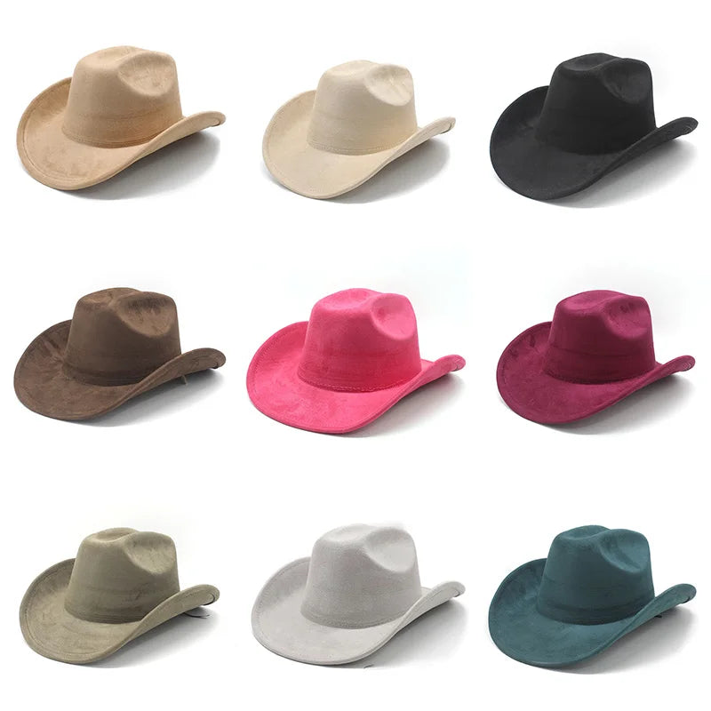 Landfond New Western Cowboy Hats Fashion Blank Wide Brim Wholesale Fedora Cowboy Hats