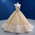 Jancember RSM67437 Champagne Sleeveless Sequins Bridal Ball Gown Wedding Evening Dress