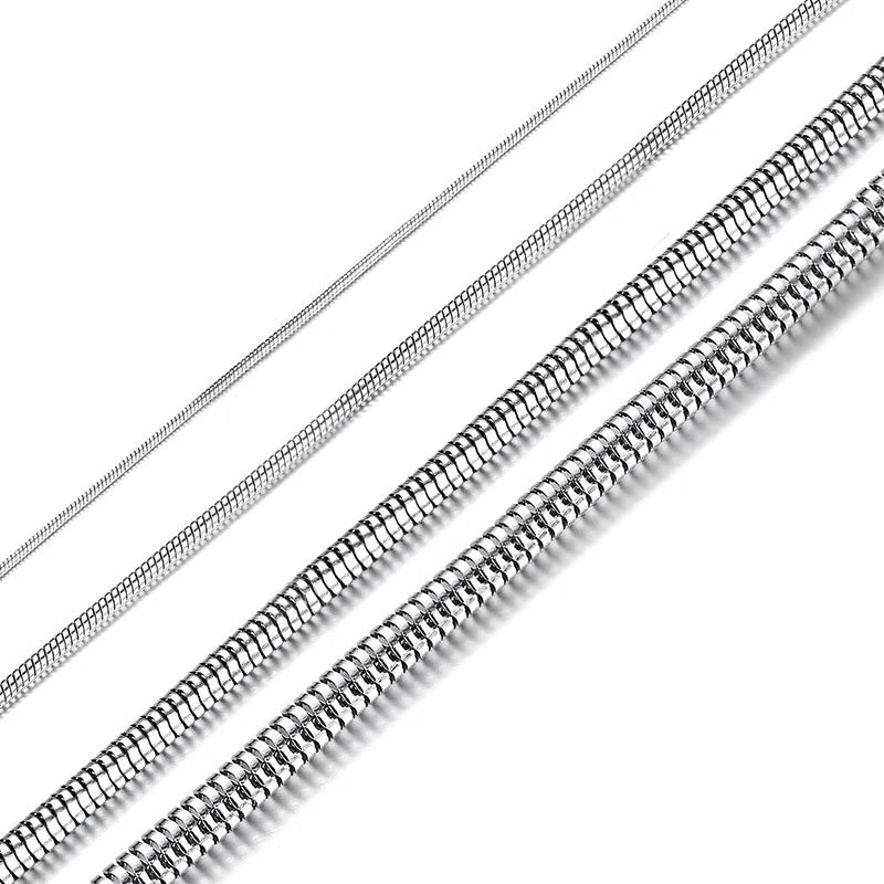 3mm Stainless Steel Herringbone Chain 18K Gold Snake Chain Necklace