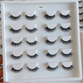 Super Soft Wispy Synthetic Hair Faux Mink False Eyelashes with Super Fine Invisible Band Cruelty-Free Handmade Eyelashes