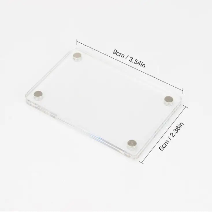Factory Custom 2x3 Inch Transparent Acrylic Refrigerator Magnetic Picture Photo Frame