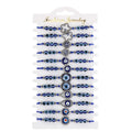 12Pcs Pulsera Retro Geometric Sapphire Blue Beaded Thread Girl Religious Lucky Charm Eyes Women Bead Bracelet Sets