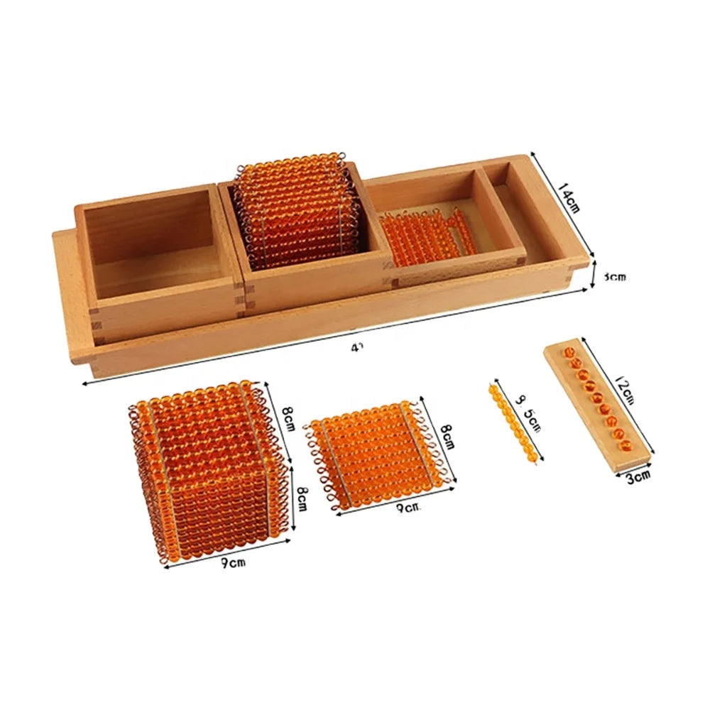 Teaching Montessori Kits Wooden Educational Toy Montessori Introduction to Decimal Quantity With Trays
