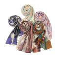 2022 Premium Thick Tie-Dyed Satin Chiffon Shawl Muslim Fashion Women Hijab Dubai Headscarf Printed Heavy Chiffon Scarf Wrap