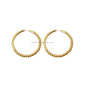 AU585 14K Pure Gold Earring Simple Gold Hoop Earrings Women Fine Jewelry Earrings
