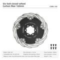 CYCLAMI 6-Bolt Carbon Fiber Brake Rotor 160mm 180mm - CNC Milled Lightweight for Road/MTB Bike MegaBDM