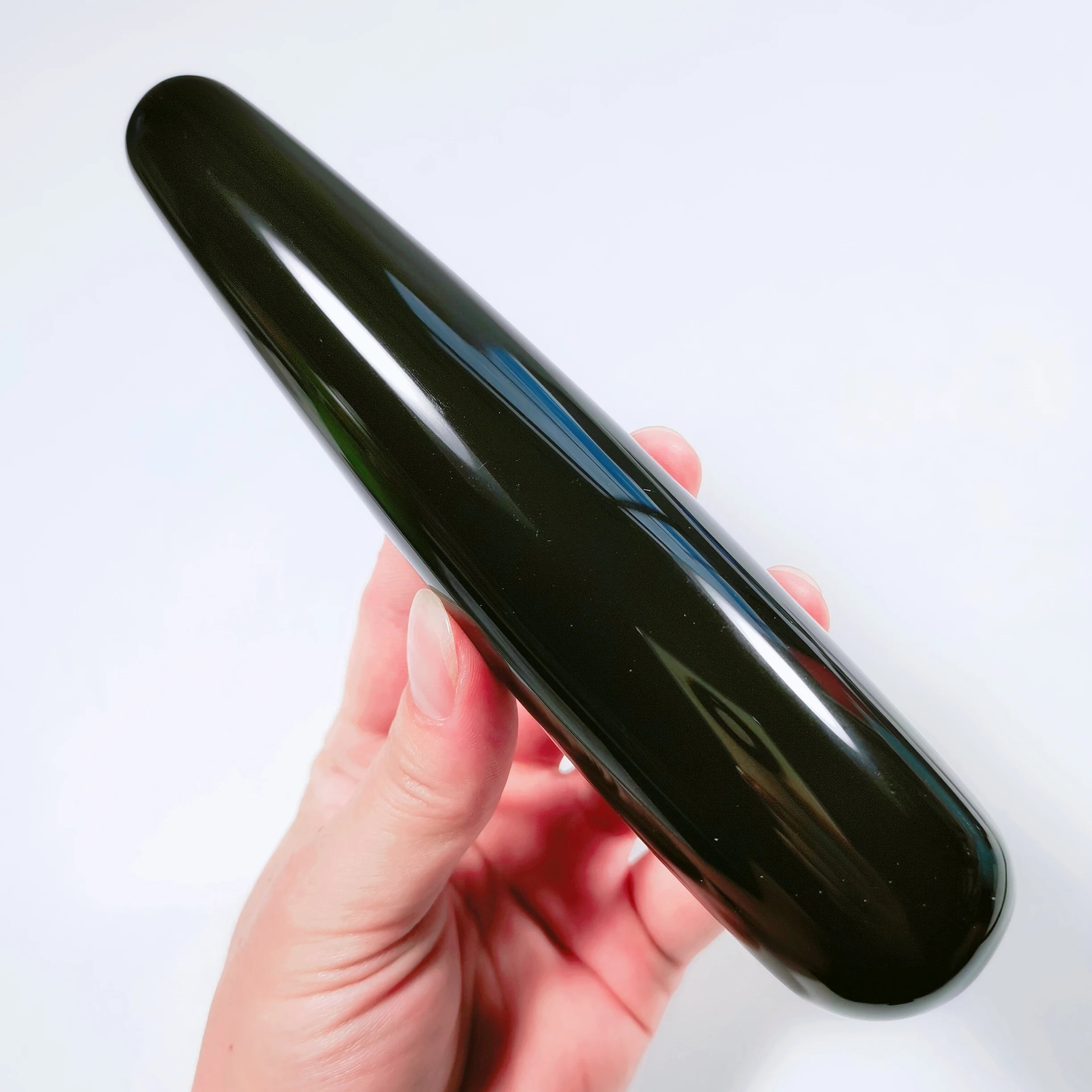 HZ the Cheapest Price for Crystal Yoni Wands for Massage in Black Obsidian Massage Wand